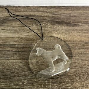 Heavy Glass Dog Suncatcher